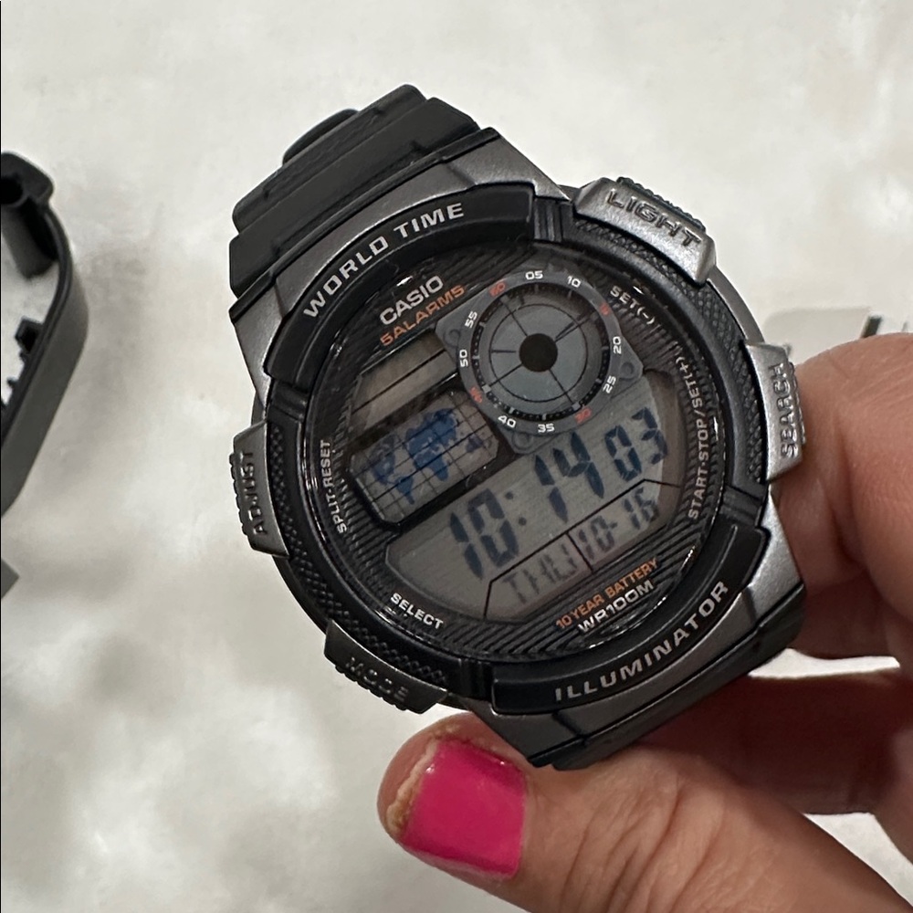 Casio Black and Silver men’s Digital Watch Module No. 3198 3299